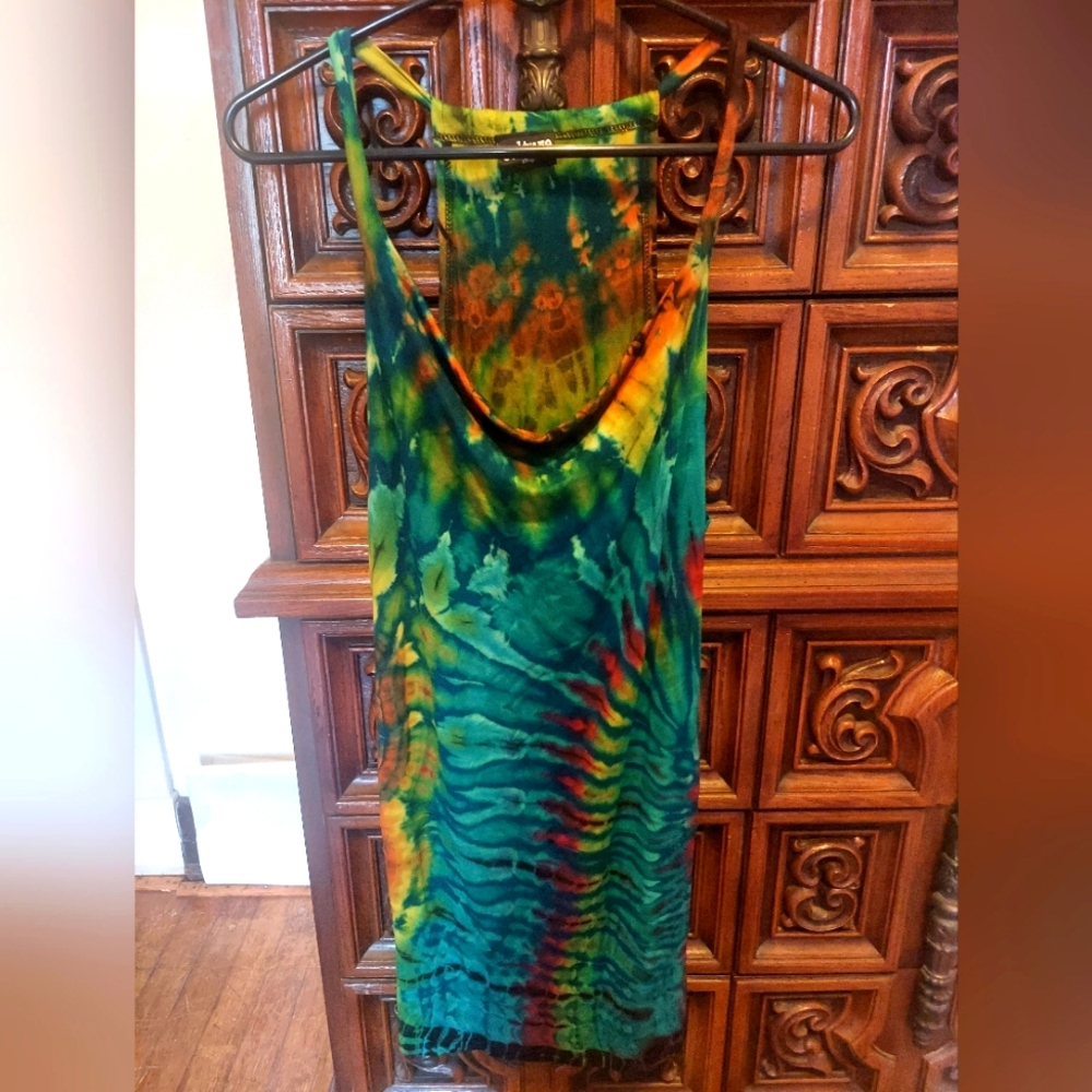 tie-die mini dress, size S
